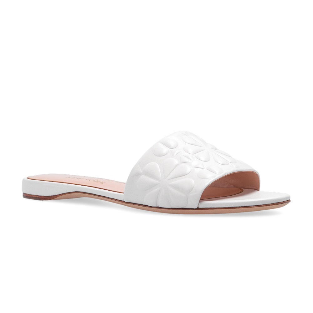 Kate Spade White Floral Slides